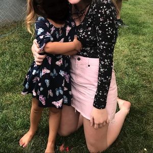 Pink Denim Mini Skirt- Size 5